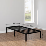 Minimalist Bed Frame - Black - Castle Beds