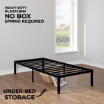 Minimalist Bed Frame - Black - Castle Beds