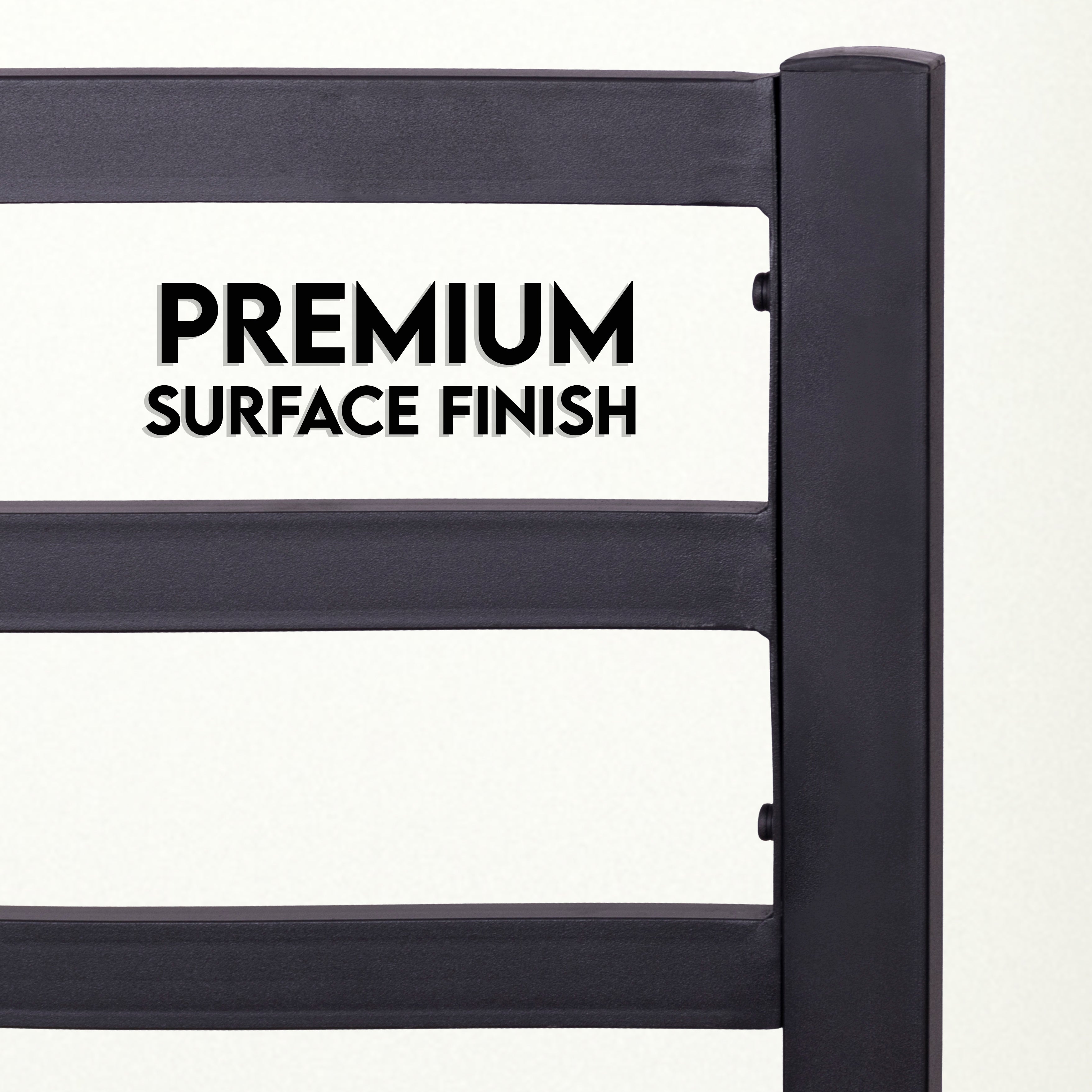 Modern Bed - Black, Metal Bed Frame - Ambee21