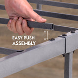 Washington Bed - Charcoal Grey - Ambee21