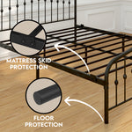 Washington Bed - Charcoal Grey - Ambee21