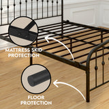 Washington Bed - Charcoal Grey - Ambee21