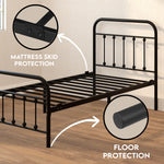 Vintage Bed Frame - Black - Ambee21