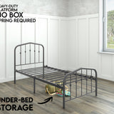Washington Bed - Charcoal Grey - Ambee21