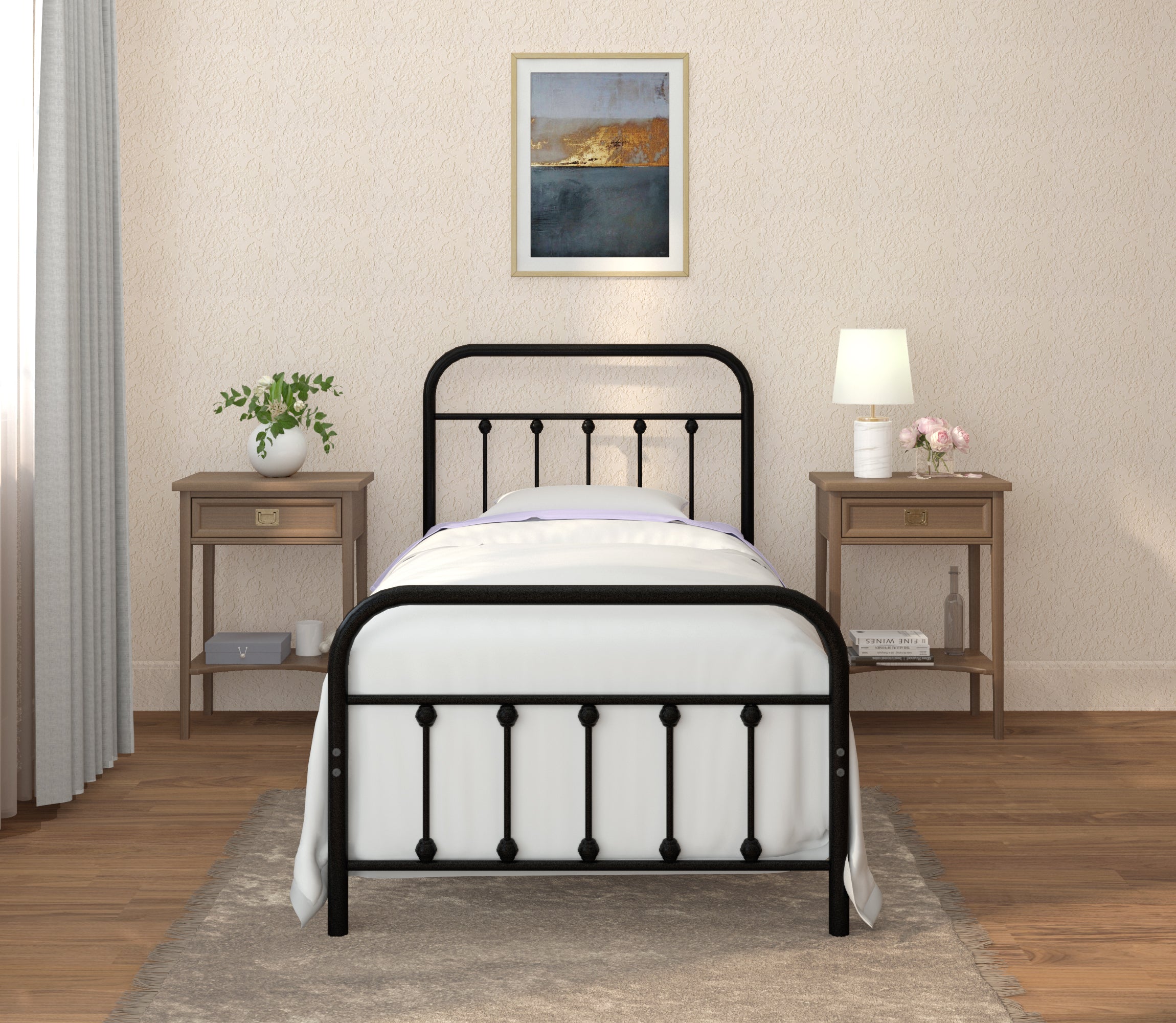Vintage Bed Frame - Black - Ambee21