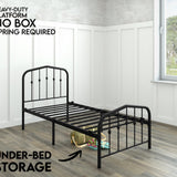 Washington Bed - Charcoal Grey - Ambee21