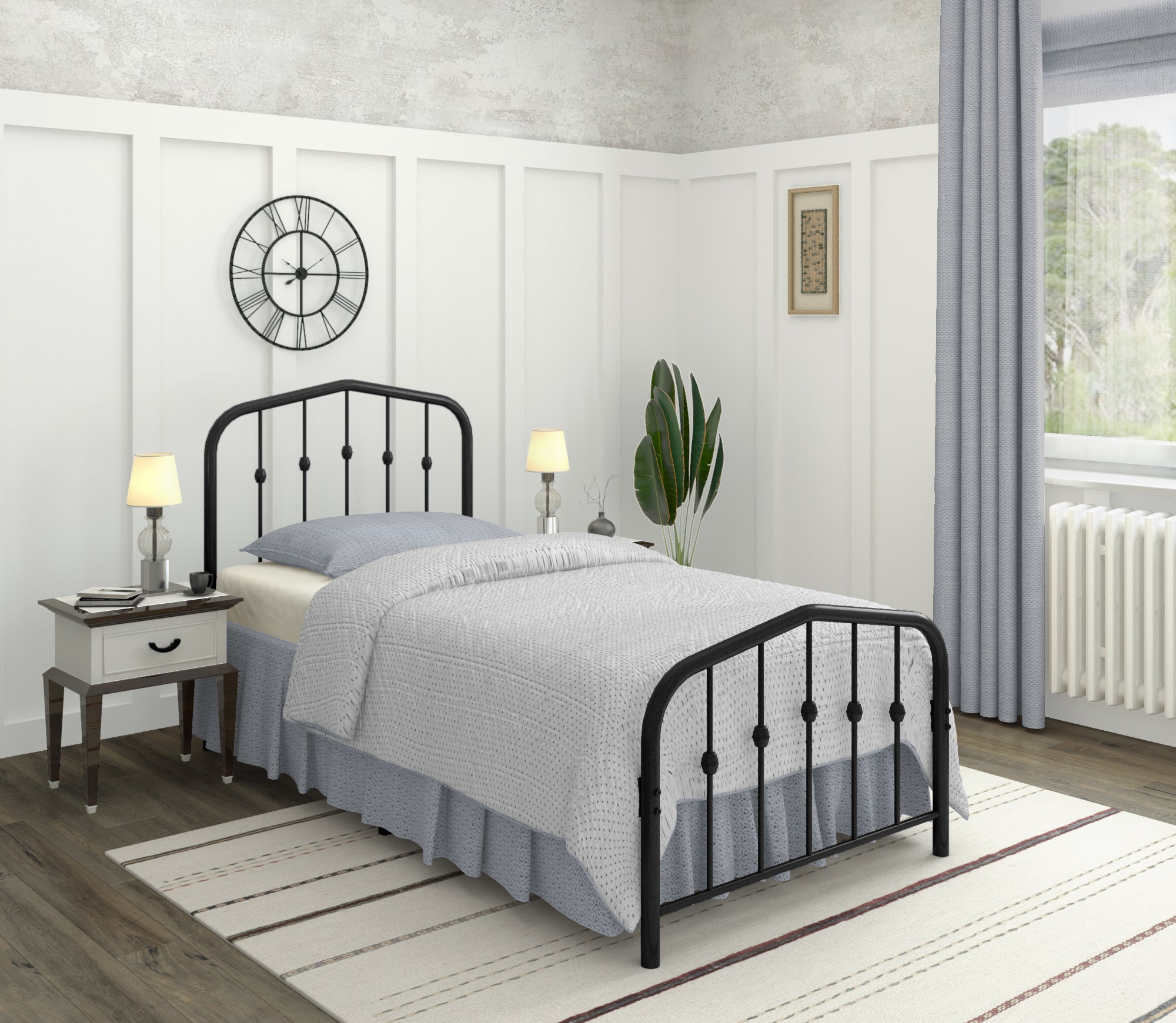 Washington Bed - Charcoal Grey - Ambee21