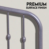 metal frame bed - Charcoal Grey - Ambee21