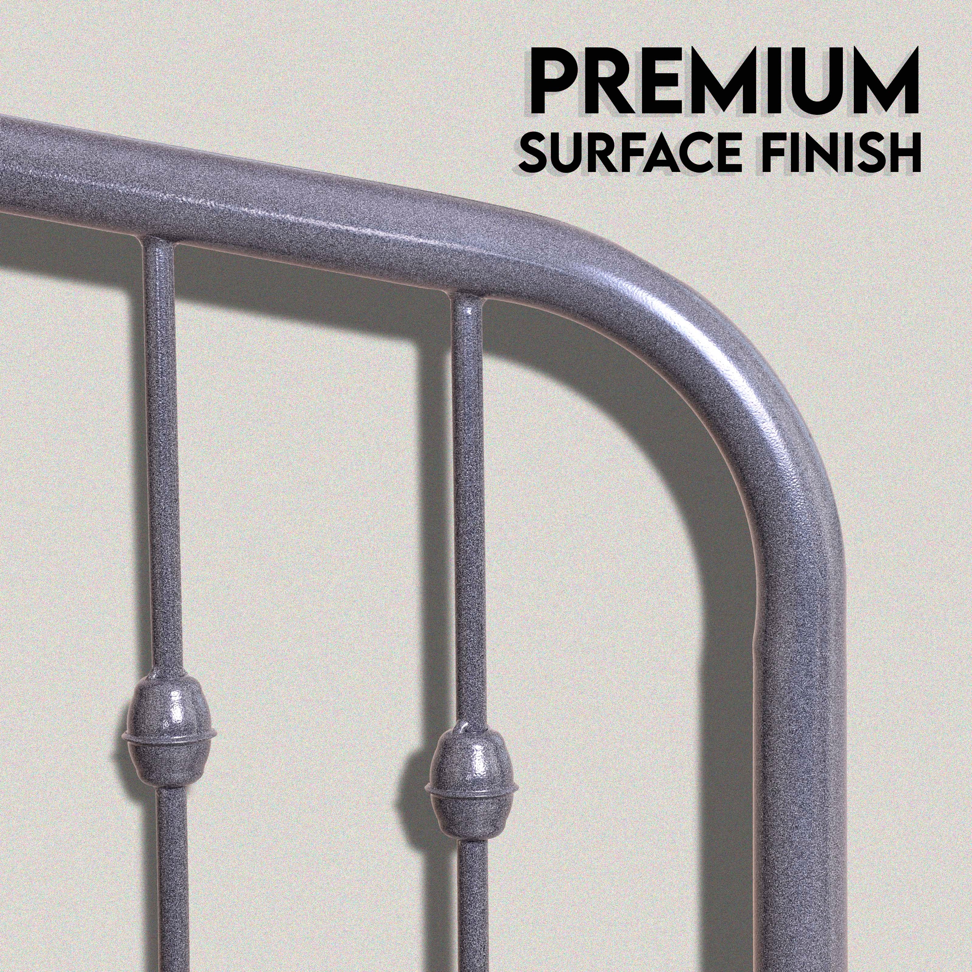 metal frame bed - Charcoal Grey - Ambee21