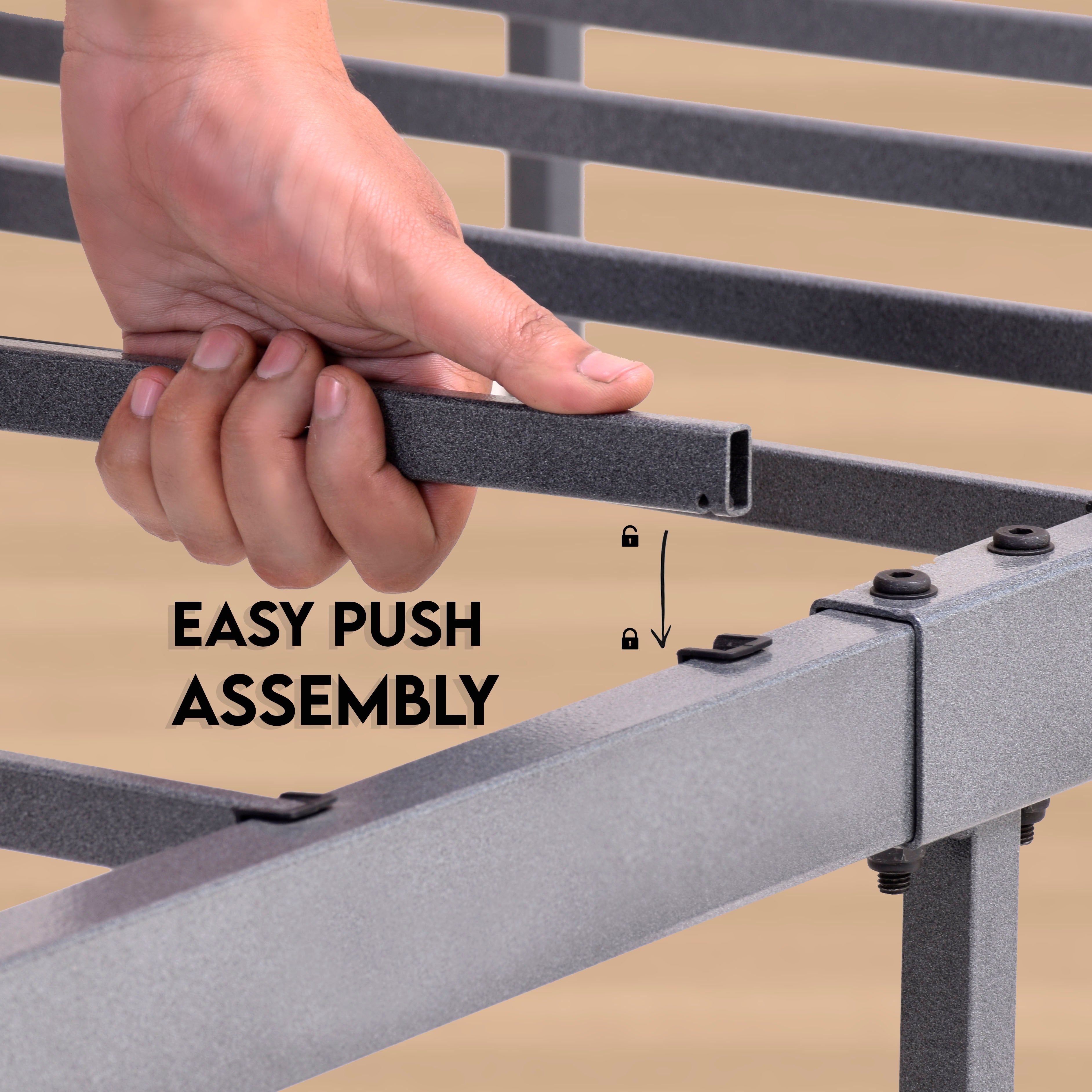 platform bed frame - Charcoal Grey - Ambee21