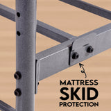 steel bed frame queen - Charcoal Grey - Ambee21