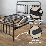 Vintage Bed Frame - Black - Ambee21