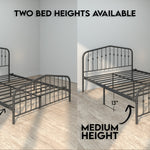 queen bed metal frame- Charcoal Grey - Ambee21