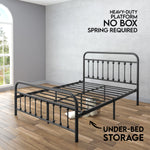 Vintage Bed Frame - Black - Ambee21