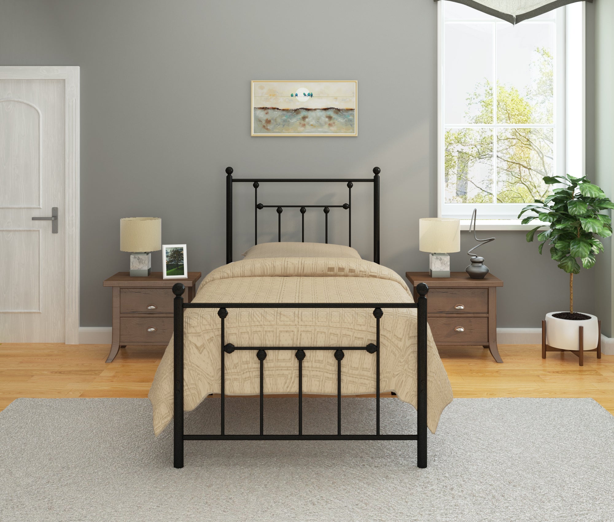 Victorian Bed Frame - Black - Ambee21