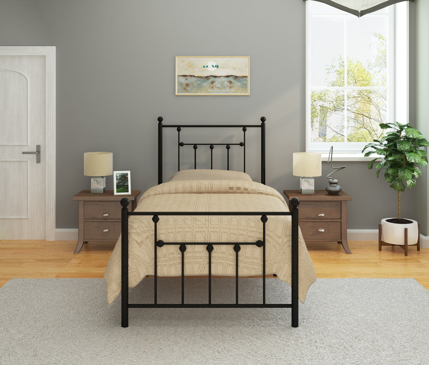 Victorian Bed Frame - Black - Ambee21