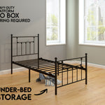 Victorian Bed Frame - Black - Ambee21