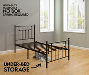 Victorian Bed Frame - Black - Ambee21