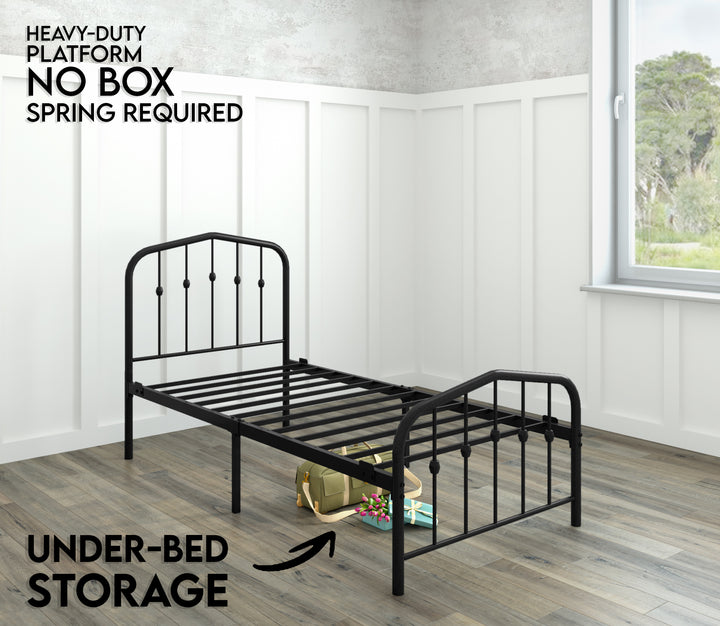 Washington Bed - Charcoal Grey - Ambee21