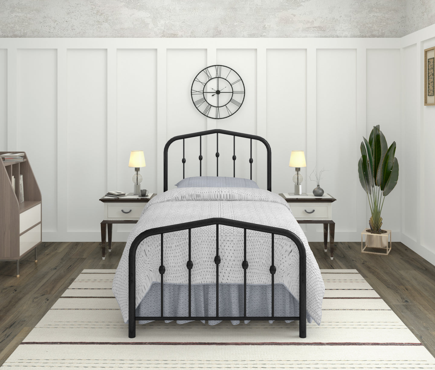 Washington Bed - Charcoal Grey - Ambee21
