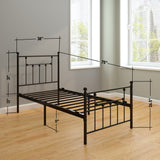 Victorian Bed Frame - Black - Ambee21